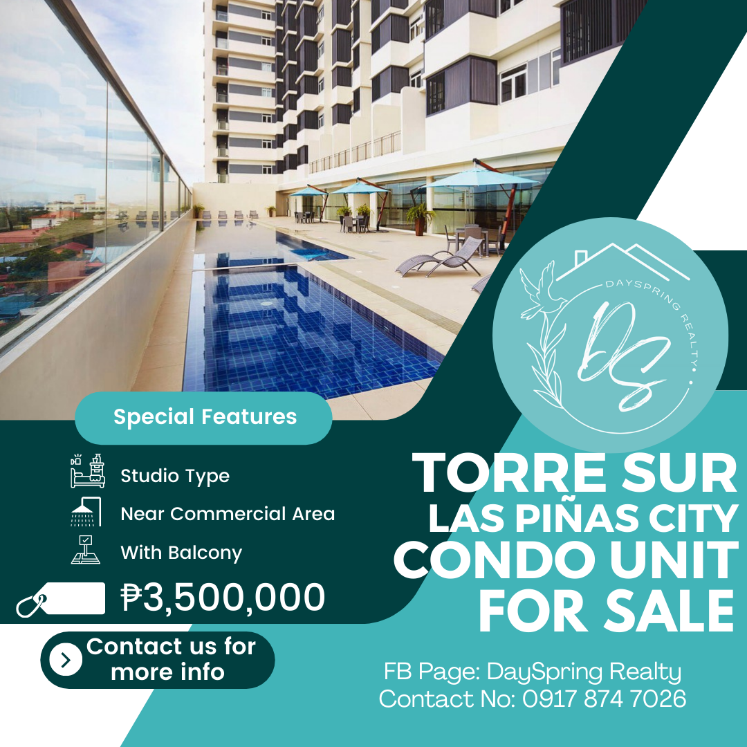 Condo Unit For Sale in Torre Sur, Las Piñas City 3.5M