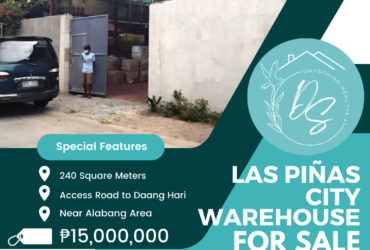240 sqm Warehouse For Sale in Las Piñas City 15M