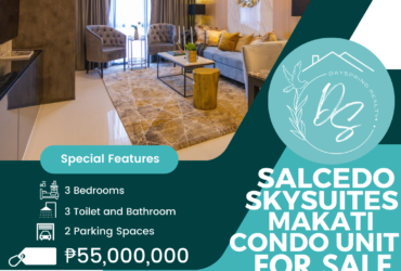 Condo Unit for Sale in Salcedo Skysuites, Makati 55M