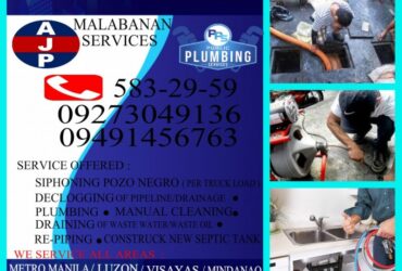 MARIKINA 09273049136  MALABANAN SIPSIP POZO NEGRO & DECLOGGING SERVICES