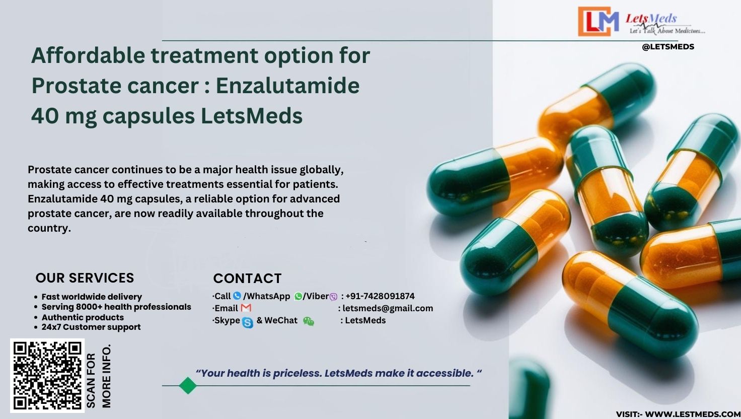 Enzalutamide 40 mg capsules are an affordable treatment option for prostate cancer