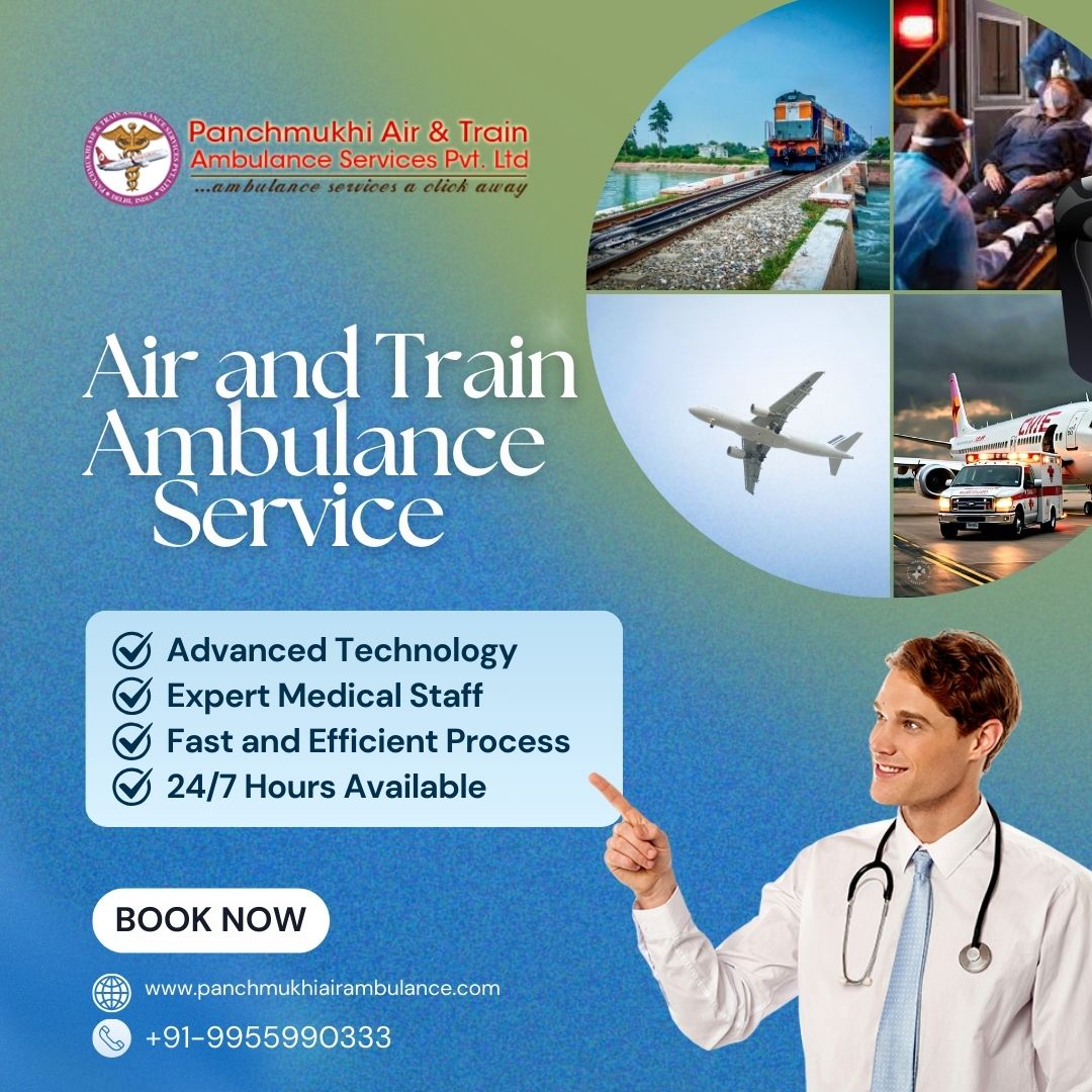 Choose ICU Equipped Medical Air and Train Ambulance Services in Hyderabad by Panchmukhi