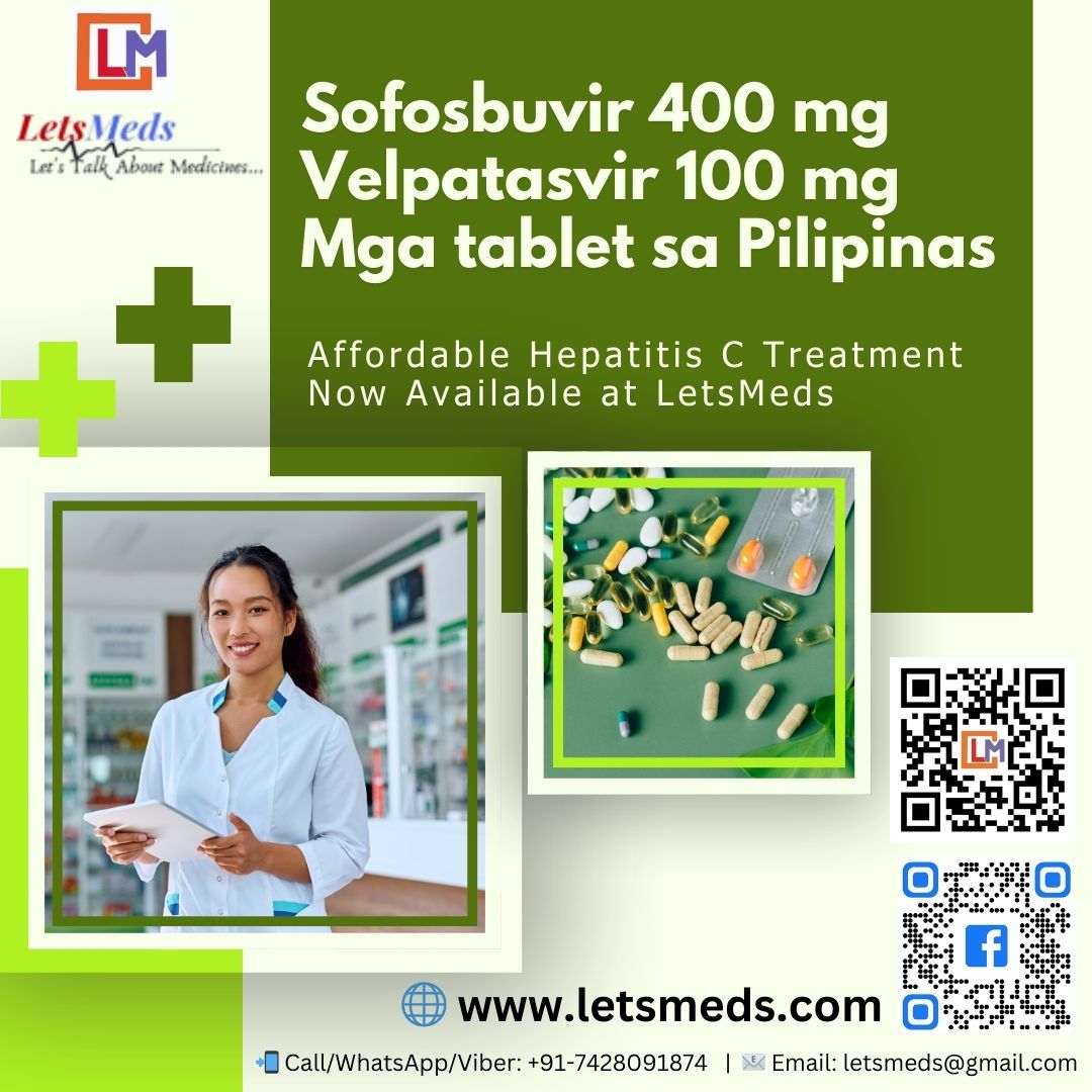Affordable Hepatitis C Treatment in the philippines- Buy Sofosbuvir 400 mg Velpatasvir 100 mg Tablets at LetsMeds