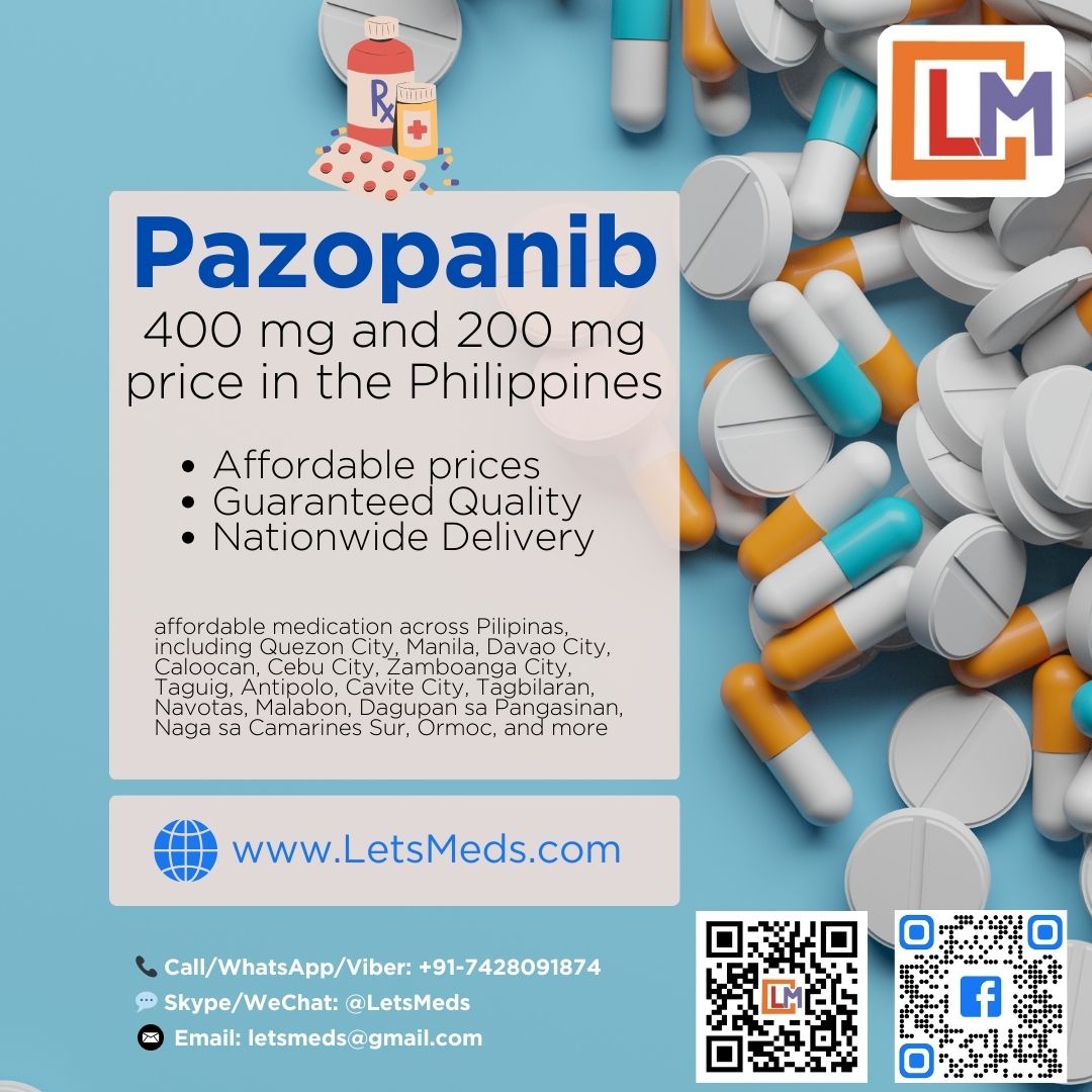 Pazopanib 400 mg and 200 mg price in the Philippines