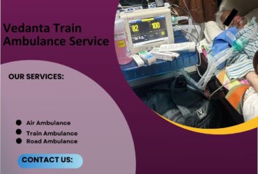 Book Vedanta Train Ambulance Service in Dibrugarh for full care