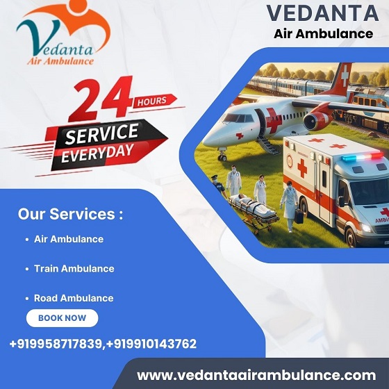 Hire Vedanta Air Ambulance Service in Ranchi with Top-class Medical Device