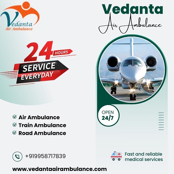 Book Vedanta Air Ambulance Service in Siliguri for Safe Patient Reallocation at Budget-Friendly