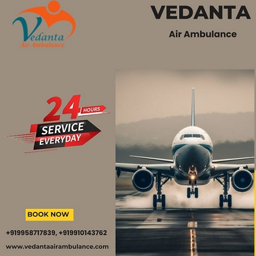 Book Paramedical Vedanta Air Ambulance Service in Ahmedabad with Medical Equipment