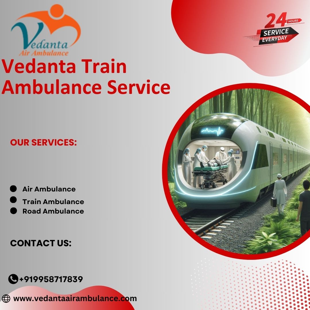 Avail Vedanta Train Ambulance Service in Bangalore at all times to transport here