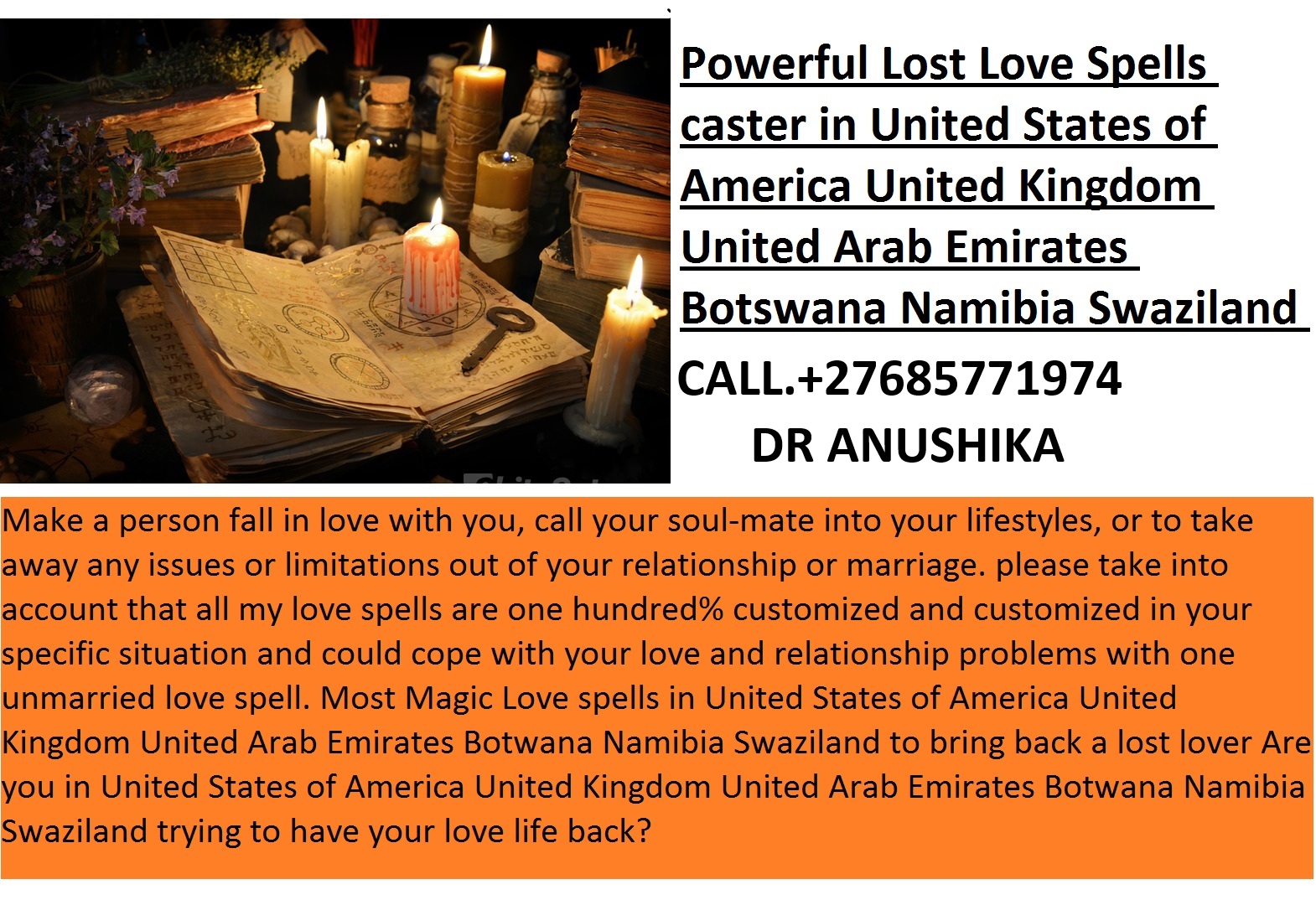 Successful love spells to bring back lost lover WorldWide Call Doctor Anushika +27685771974
