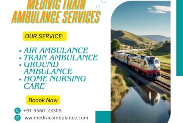 The most promising and safest option in Ranchi is the Medivic Train Ambulance Service