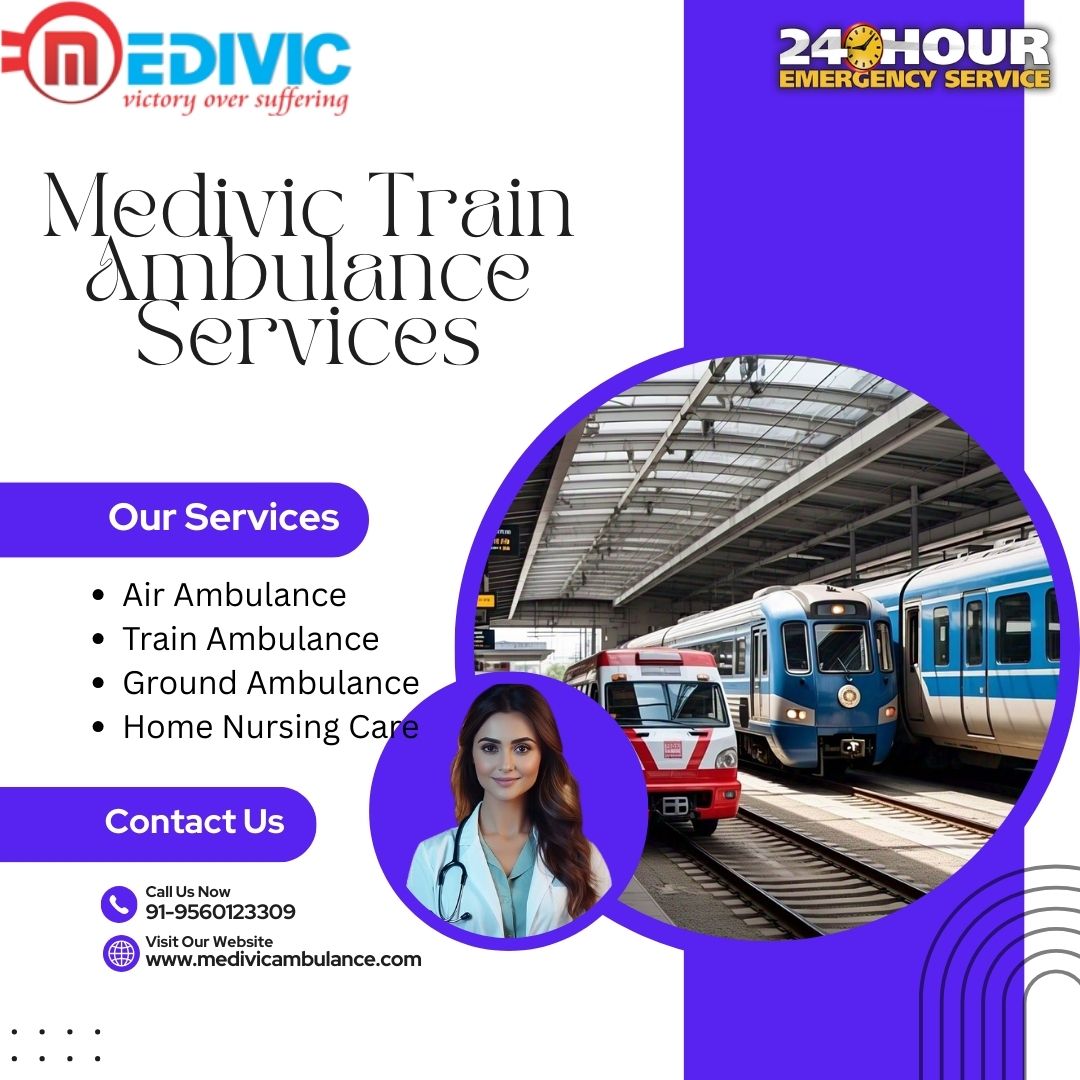 Medivic Train Ambulance Services in Bangalore are designed for very critical patients