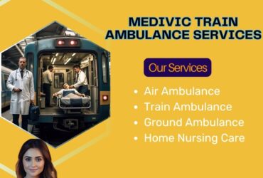 Medivic Train Ambulance in Patna offer trouble-free transport and secure sick patients