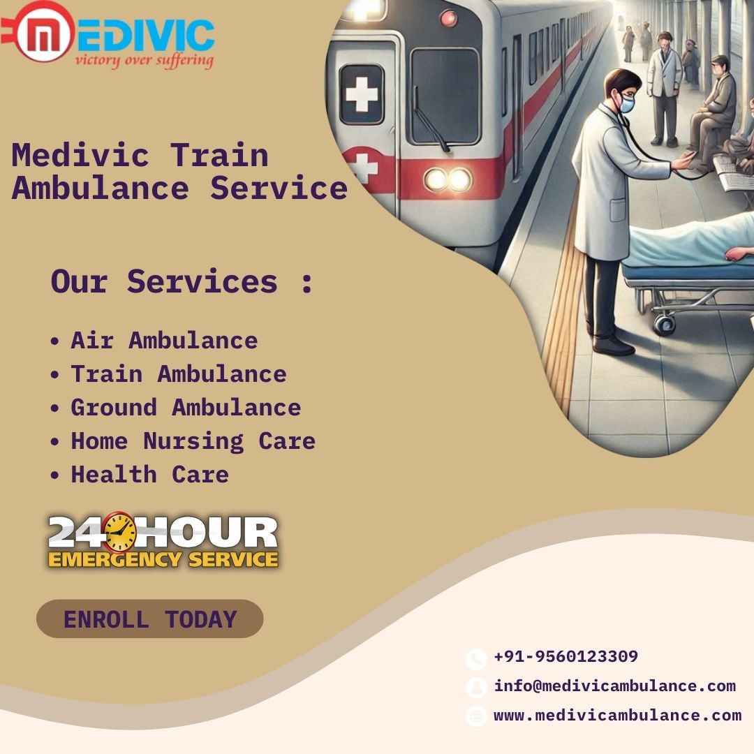 Medivic Train Ambulance in Ranchi Desires the Ease of the Patient as Nicely As Round-the-Clock Medical awareness