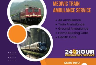 Medivic Train ambulance services in Guwahati provide special quality medical Equipment