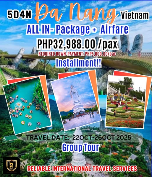5D4N Da Nang Full-Board Package + Airfare