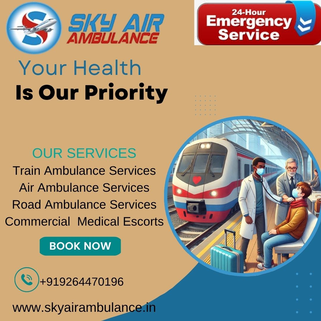 Before arranging for a train ambulance to transport you in Guwahati, Sky listens to your needs.