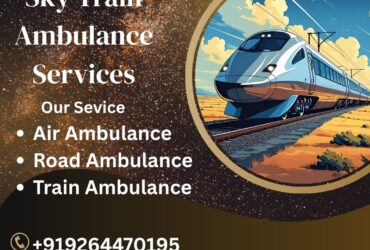 Select Sky Train Ambulance in Bhopal with Professional assisted team