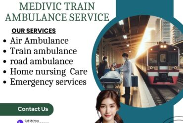 Medivic Train Ambulance in Ranchi provides the best possible comfort at every stage