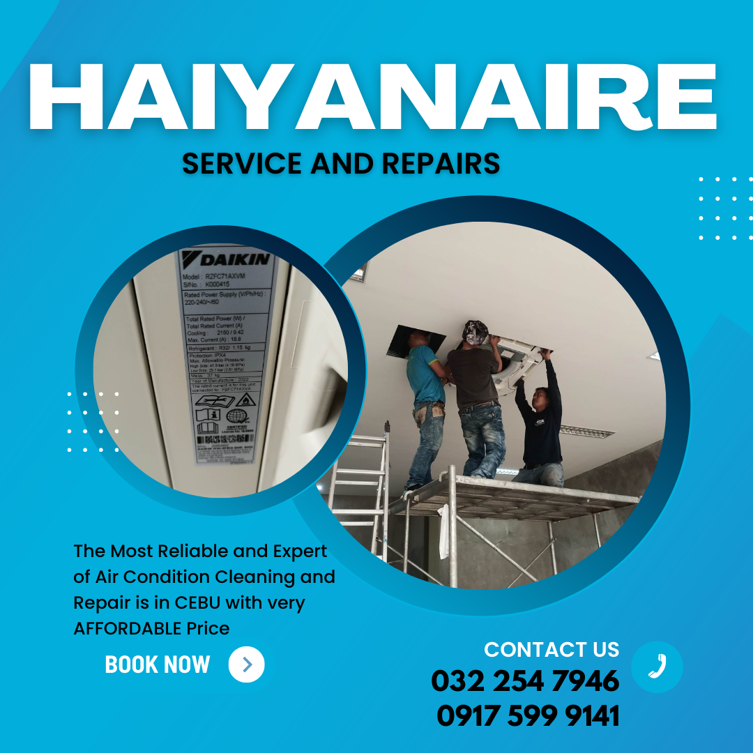 HAIYANAIRE AIRCON CLEANING and REPAIR SERVICES in Brgy. Lamac Consolacion Cebu 