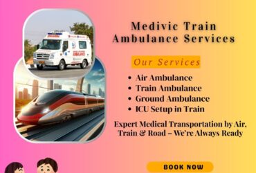 Medivic Train Ambulance transports the sick to the hospital with round-the-clock care in Delhi