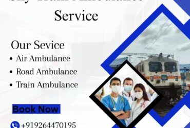 Book Sky train Ambulance service in Bhopal without any hassle with the doctor's healthcare team