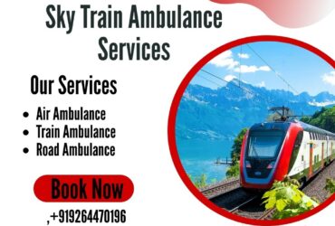 Choose SKY Train Ambulance Services with Doctor and Nurse Team in Varanasi
