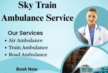 Choose Sky Train Ambulance Transport Service in Jabalpur for your critical patient