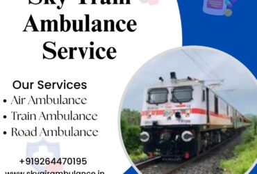 Use Sky Train Ambulance Service with Mini Medical Team in Raipur