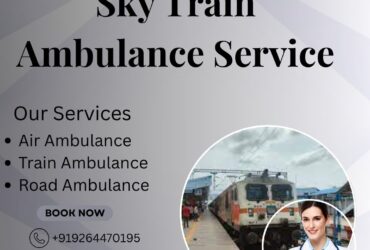 Use Sky Train Ambulance Service in Bhopal under Doctor Assistance Team