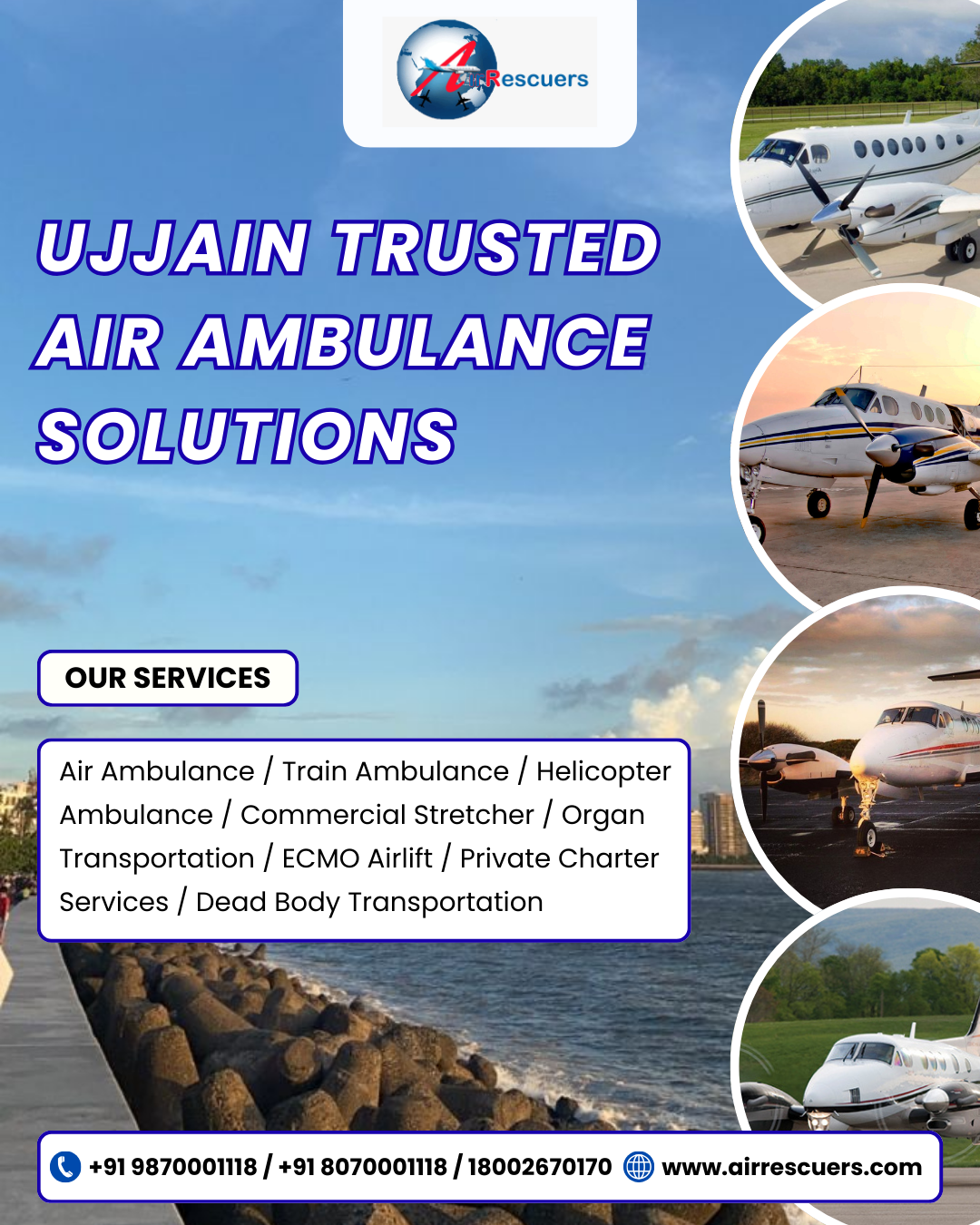 Ujjain Trusted Air Ambulance Solutions