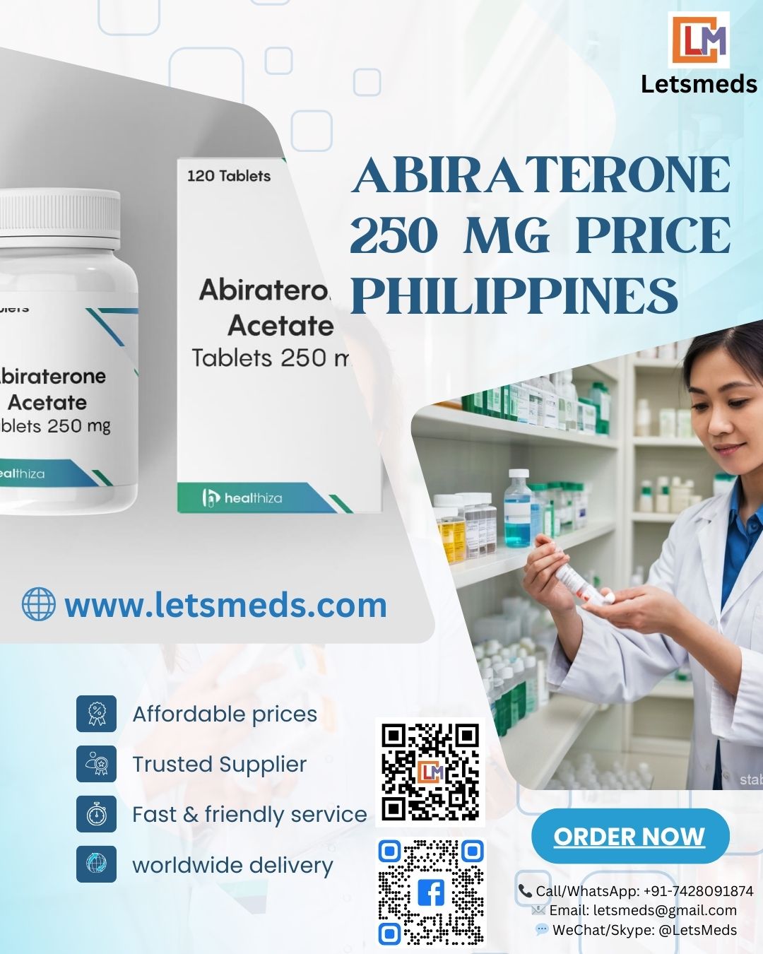 Buy Abiraterone 250 mg Tablets Online in the Philippines | Generic & Branded Options Available