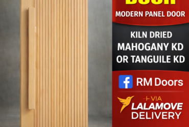 Fluted Door Modern Panel Door Main Door Kiln Dried Mahogany KD or Tanguile KD