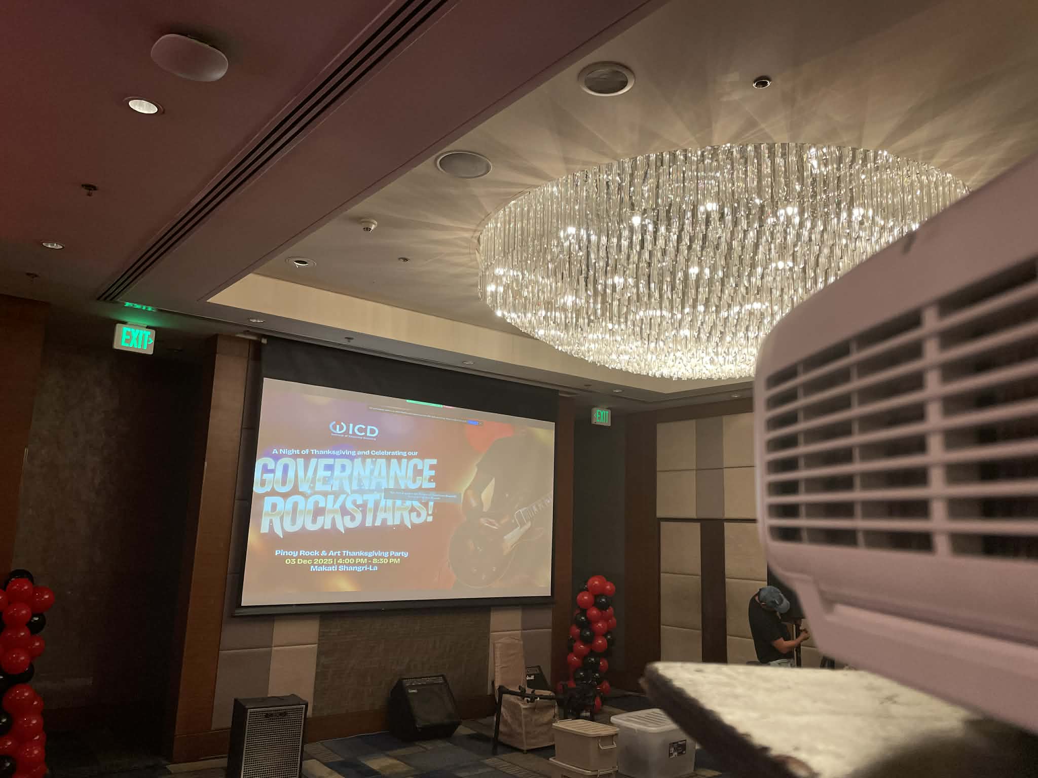 9x12ft Projection Screen and LCD Projector for Rental