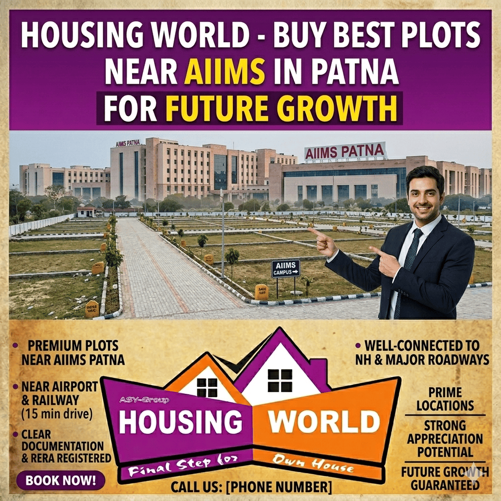 Prime Location Advantage: पटना AIIMS के पास अच्छी रेजिडेंशियल ज़मीन – Housing World