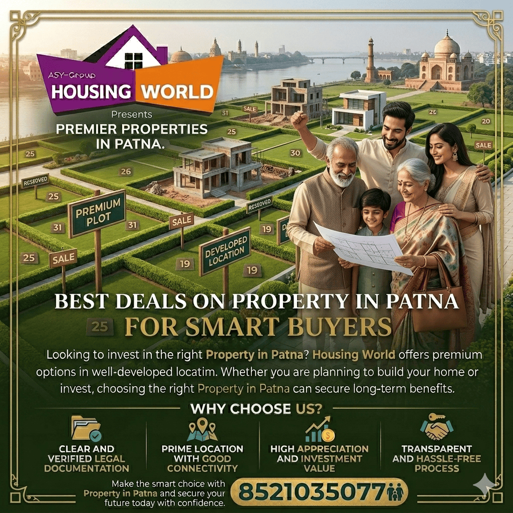 Smart Buyers ke liye Best Choice: पटना में बिक्री के लिए उपलब्ध प्लॉट्स – Housing World