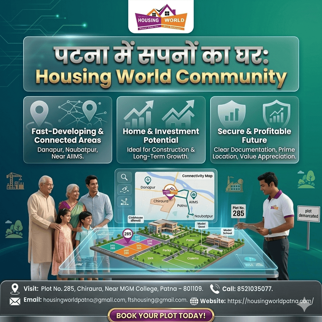 Smart Investment Choice: पटना में बिक्री के लिए ज़मीन – Housing World