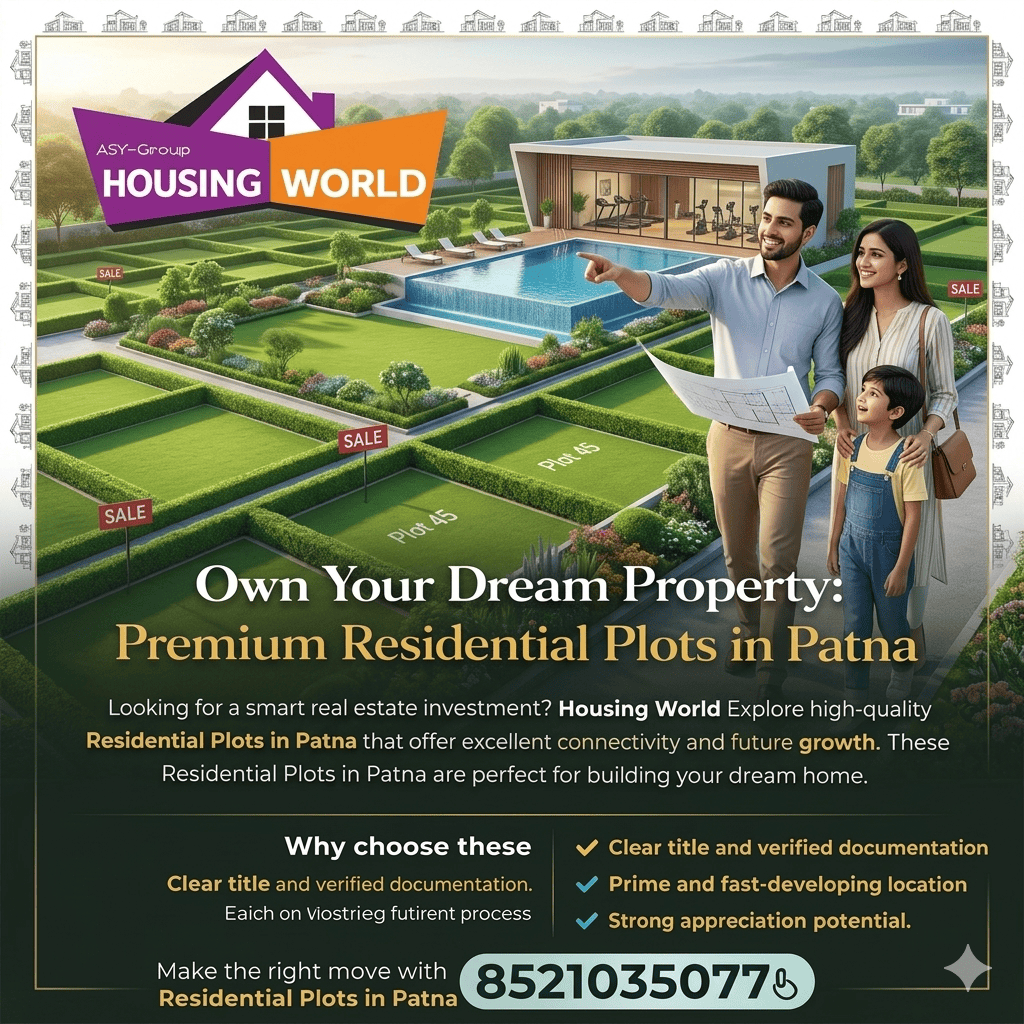 Best Choice for Your Dream Home: पटना में अच्छी रेजिडेंशियल ज़मीन – Housing World