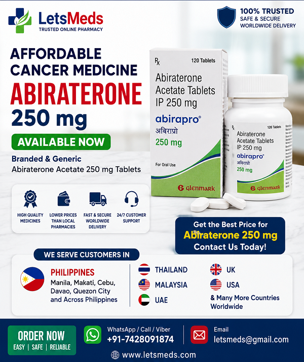 Get Affordable Cancer Medicines Abiraterone 250 mg Anywhere in the Philippines