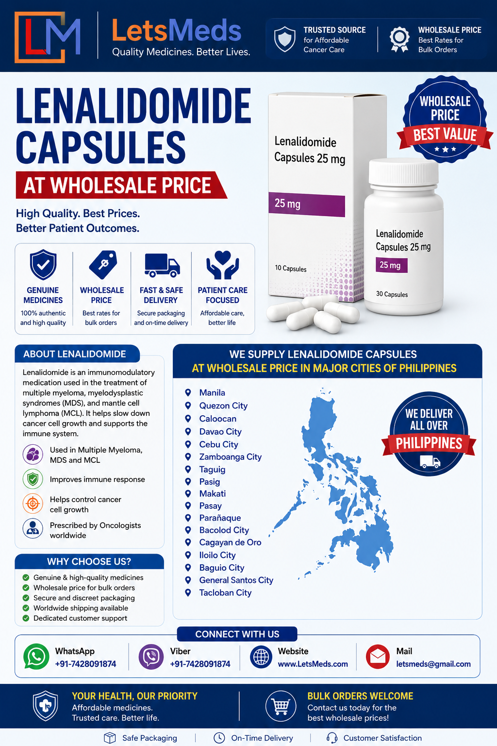 Lenalidomide Capsules Online Price Philippines
