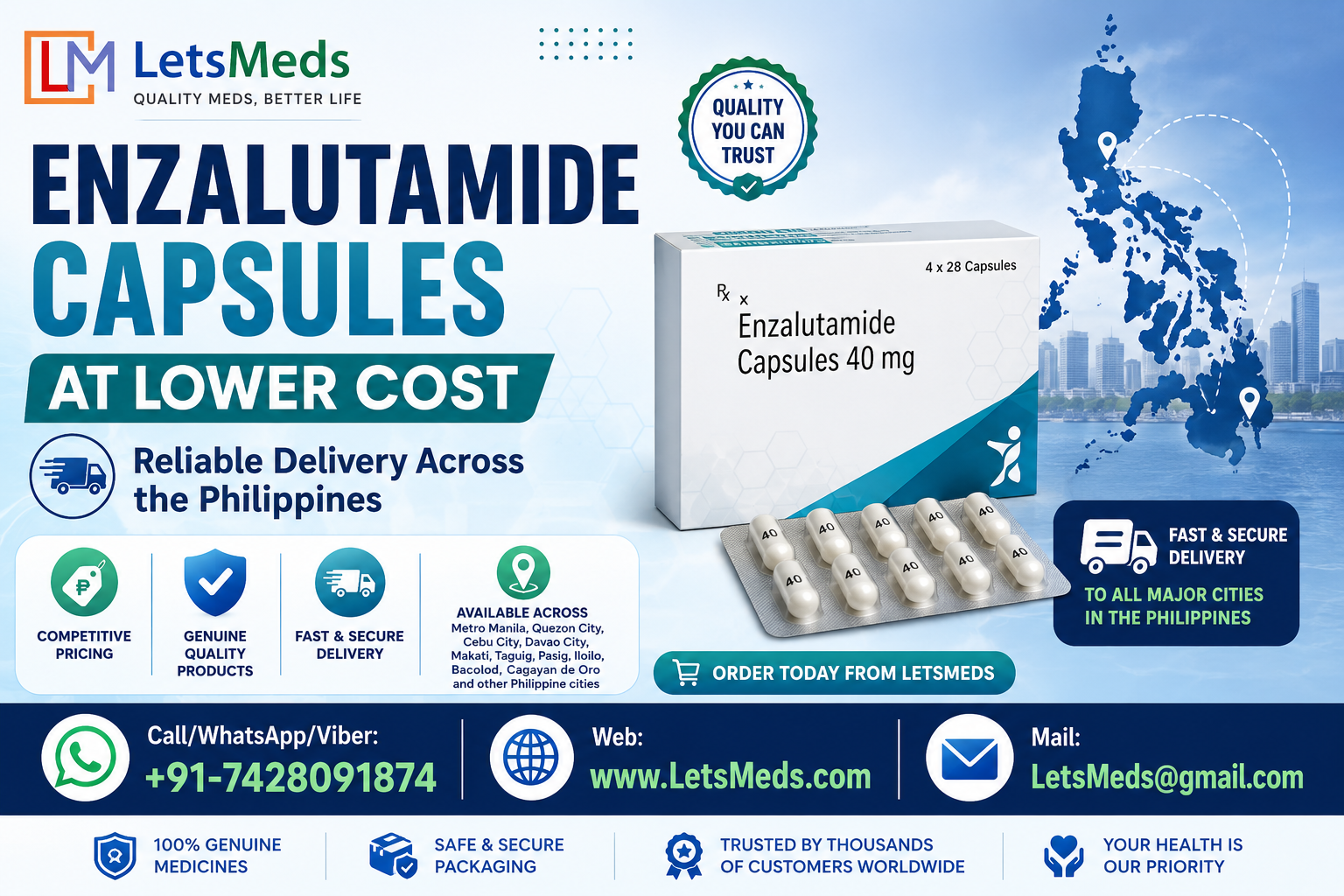 Enzalutamide Capsules Online in Metro Manila