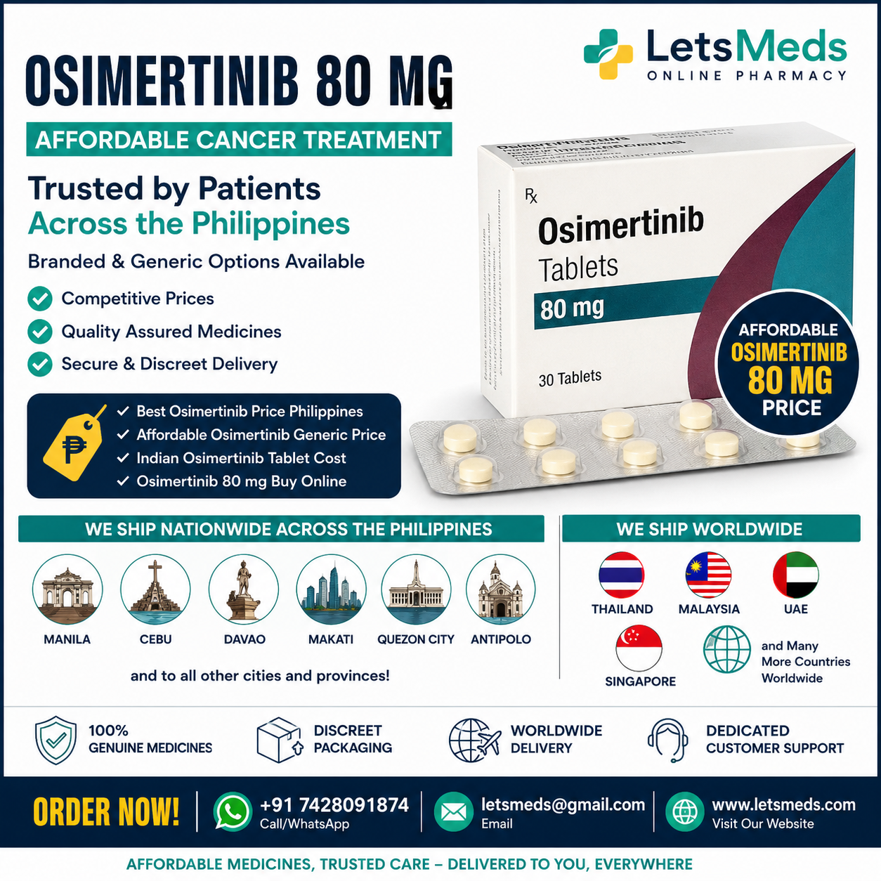 Affordable Osimertinib Generic Price for Patients in the Philippines