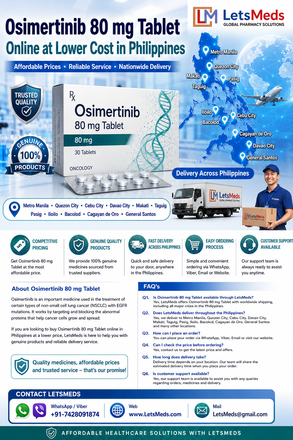 Where Can I Purchase Osimertinib 80 mg Tablet Online in Metro Manila Philippines