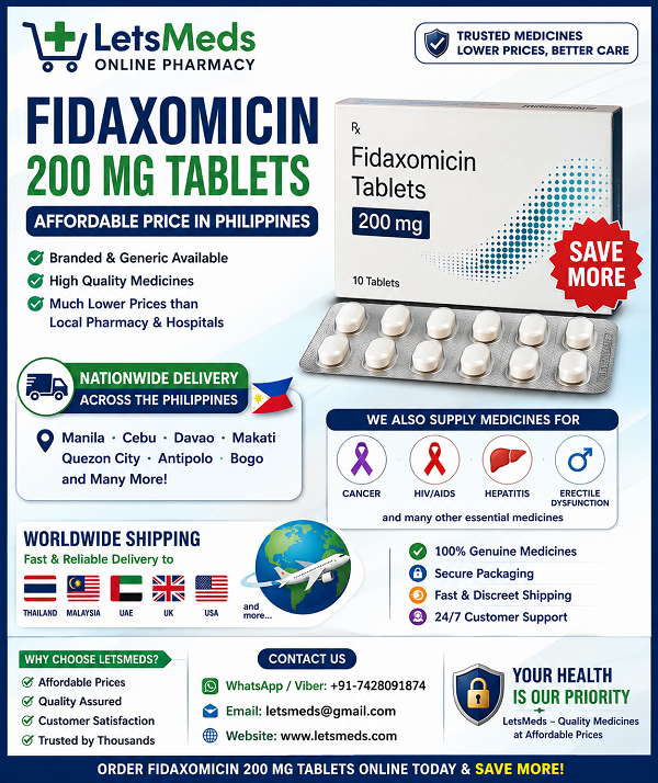 Generic Fidaxomicin Tablets at Competitive Prices in the Philippines
