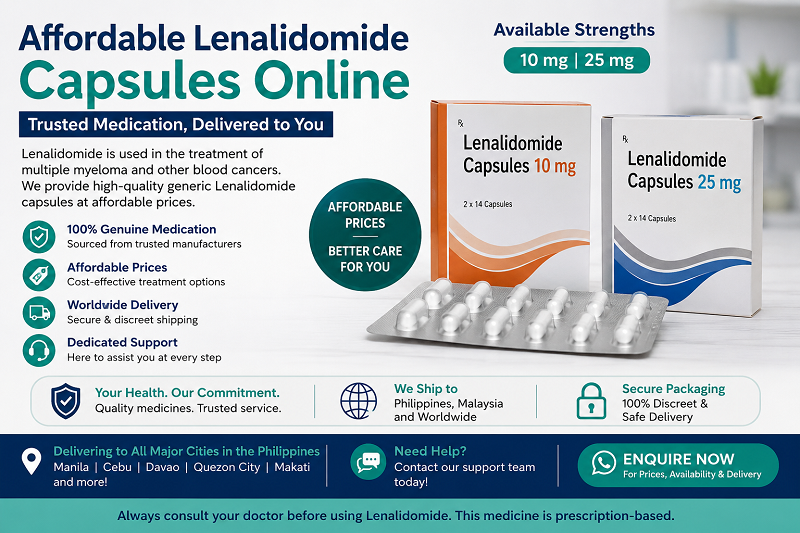 Lenalidomide 10 mg Capsules Available for Patients in Metro Manila