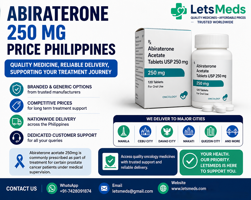 Abiraterone 250 mg Available for Delivery Nationwide In Philippines