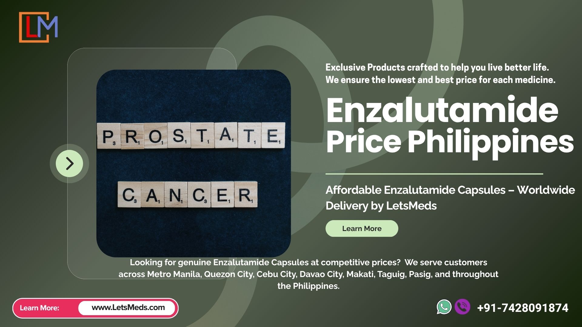 Where to Buy Enzalutamide Capsules Online at Lower Cost in Makati Philippines