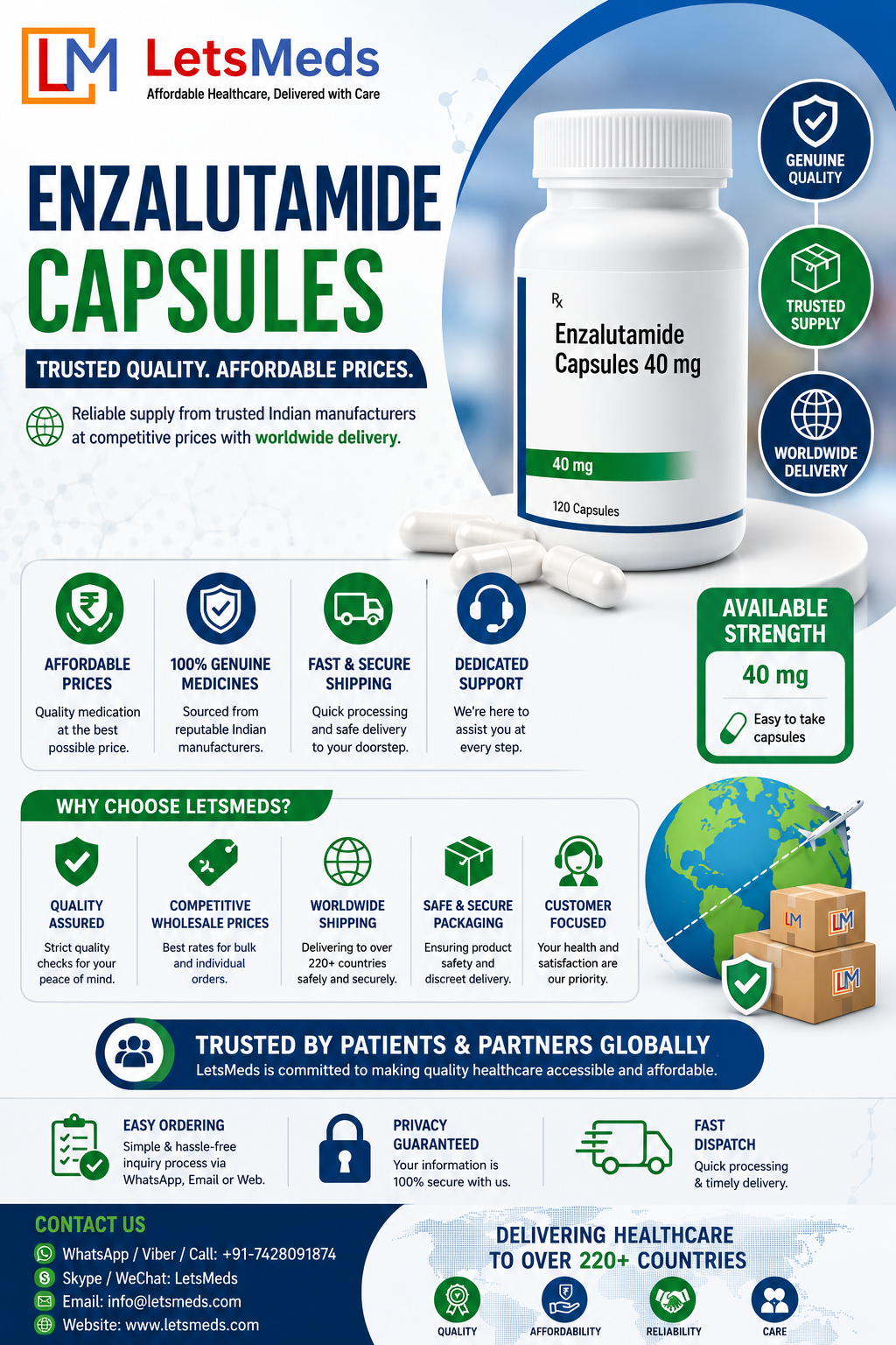 Where to Buy Enzalutamide Capsules in Manila at Lower Cost Philippines
