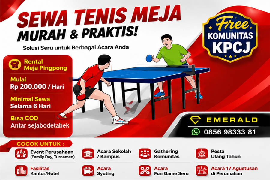 Rental sewa tenis meja pingpong