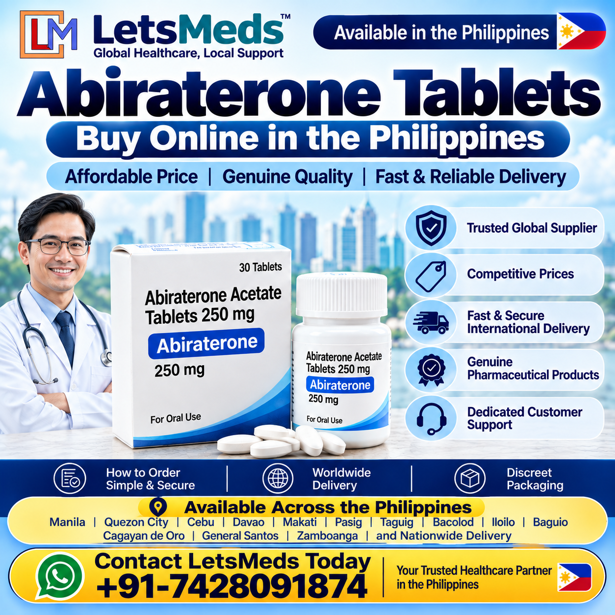 Buy Abiraterone Tablets Online in the Philippines